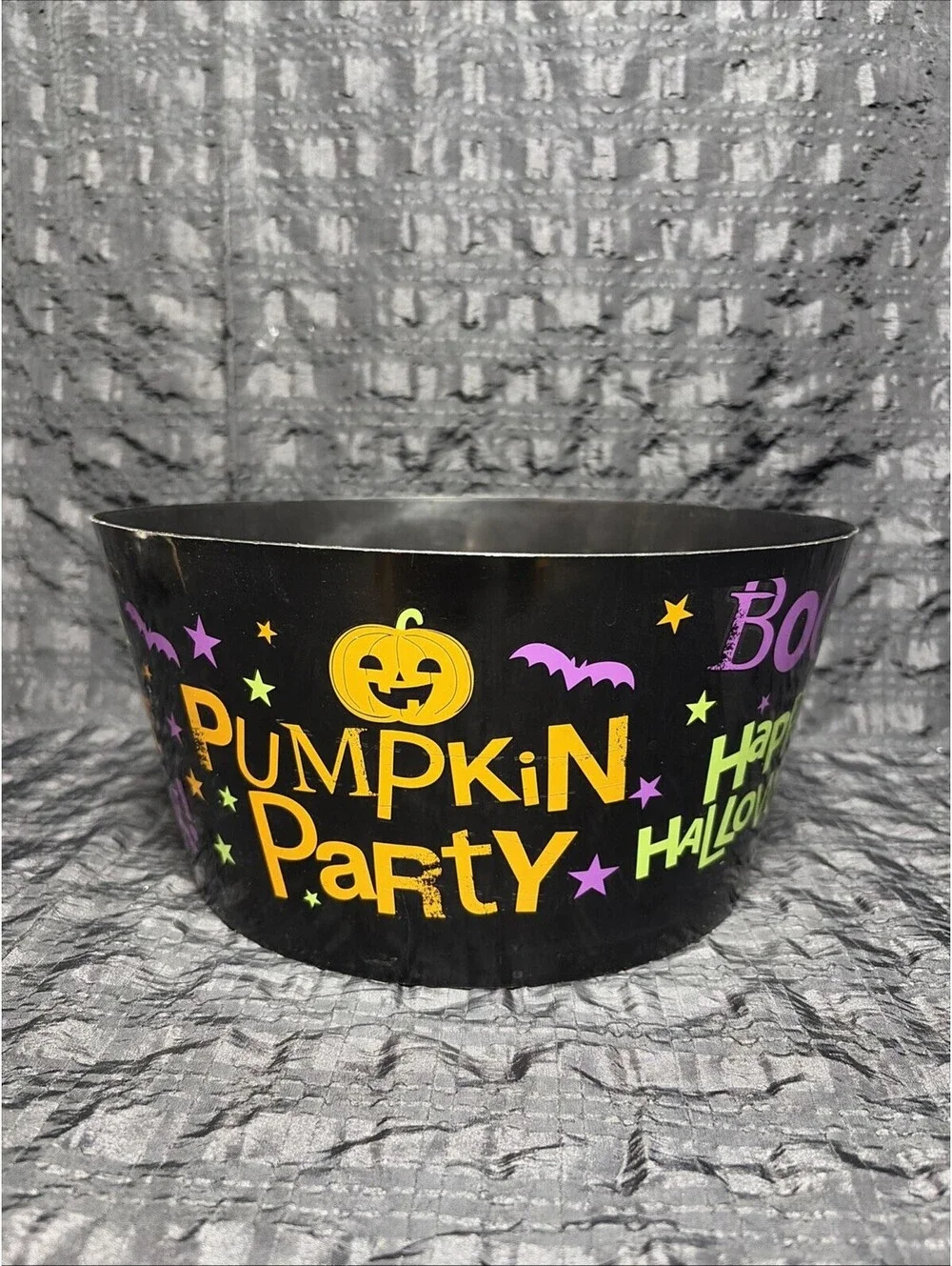 Happy Halloween Plastic Candy Bowl Container Trick-or-Treat Party Decoration 11”